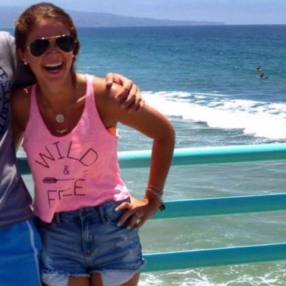 "Wild & Free" Bright Pink Cropped Tank - Picture 3 of 5